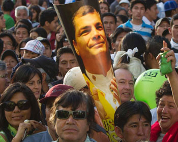 Partidarios de Rafael Correa