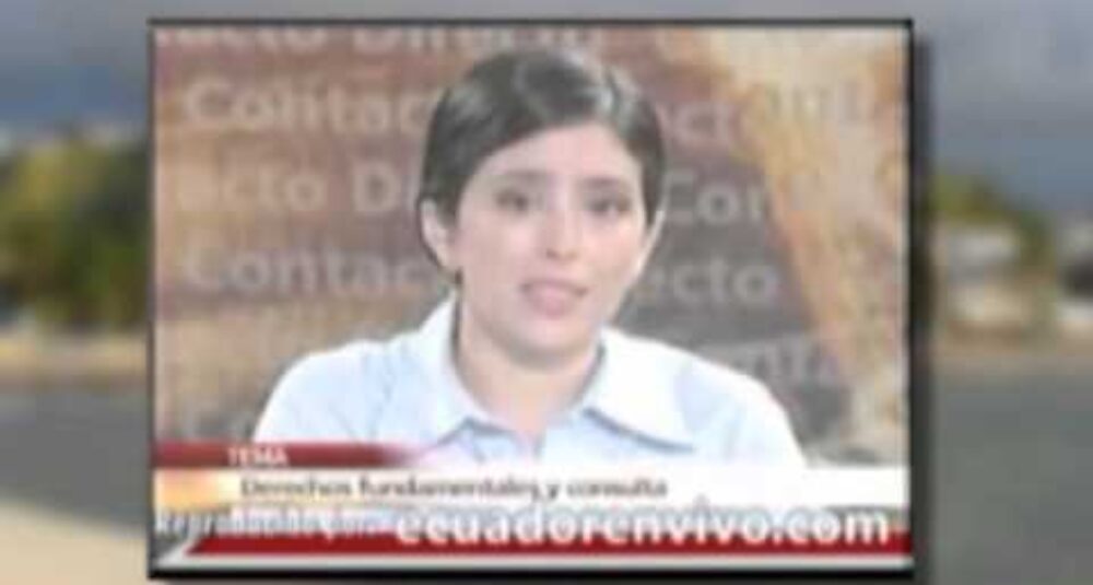 27/1/2011 - Gabriela Calderón opina sobre la posible consulta popular de Ecuador en Ecuavisa